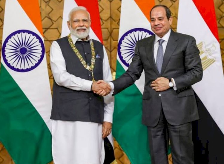 मिस्र ने भारत के प्रधानमंत्री को दिया सर्वोच्च नागरिक सम्मान, नरेंद्र मोदी बोले- शुक्रिया